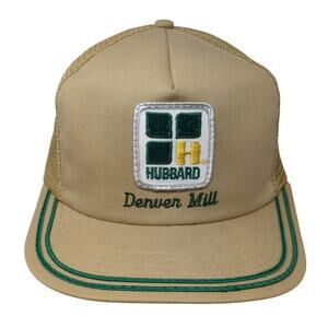 Hubbard Denver Mill Snapback Cap Brown One Size Adjustable Embroidered Kap King